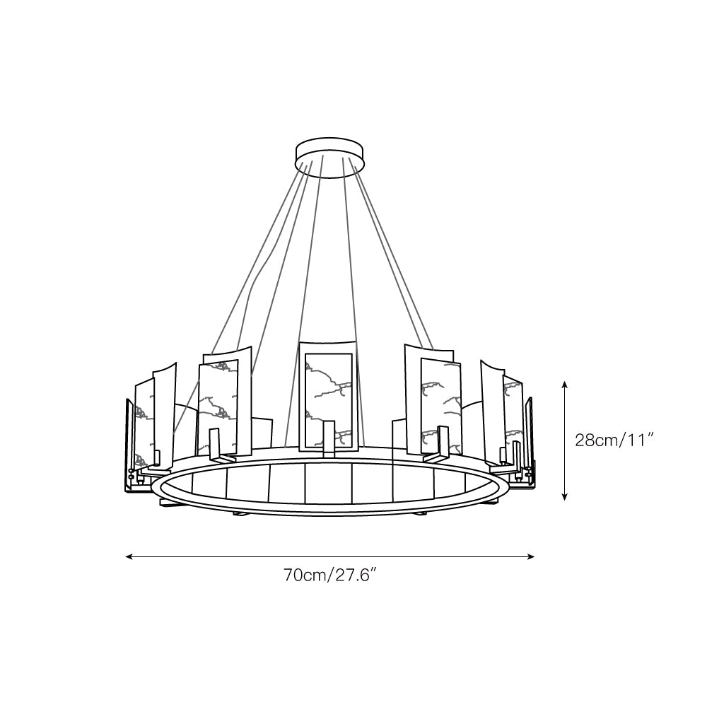 Radilum Jessie Alabaster Round Chandelier