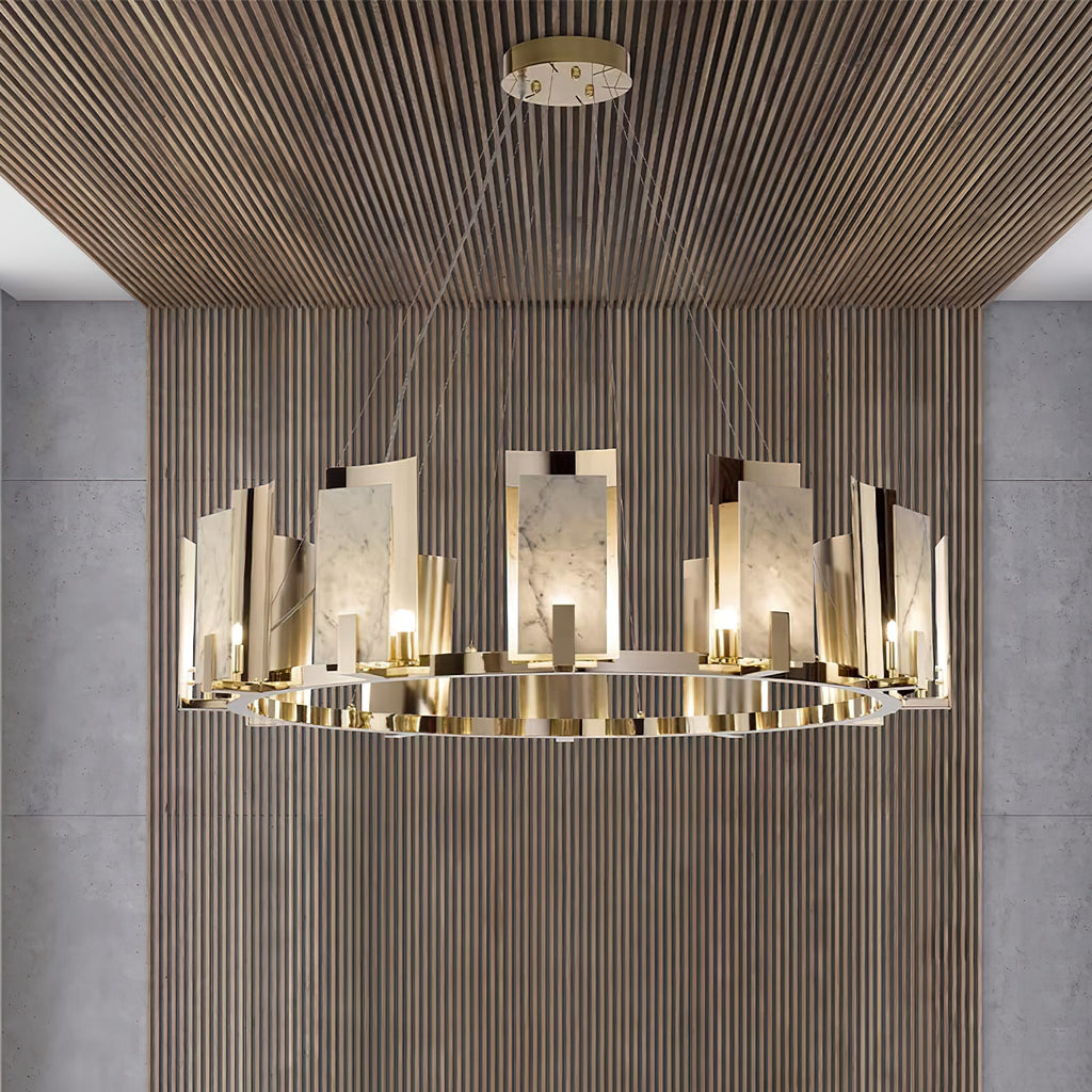 Radilum Jessie Alabaster Round Chandelier