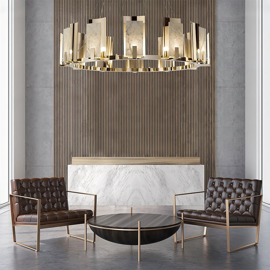 Radilum Jessie Alabaster Round Chandelier