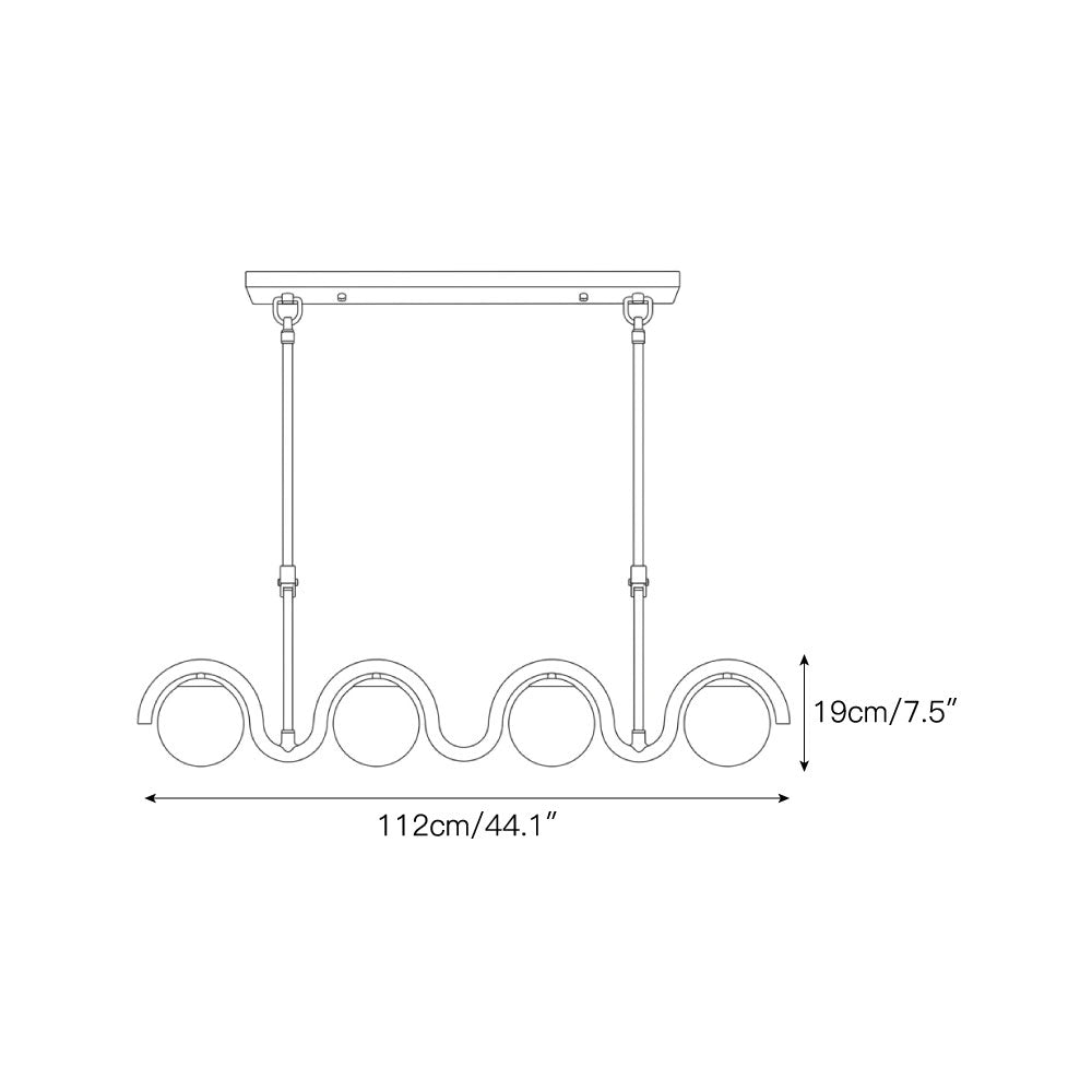 Radilum Lenox Alabaster Linear Chandelier