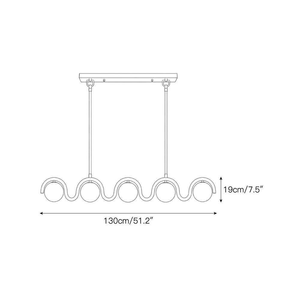 Radilum Lenox Alabaster Linear Chandelier