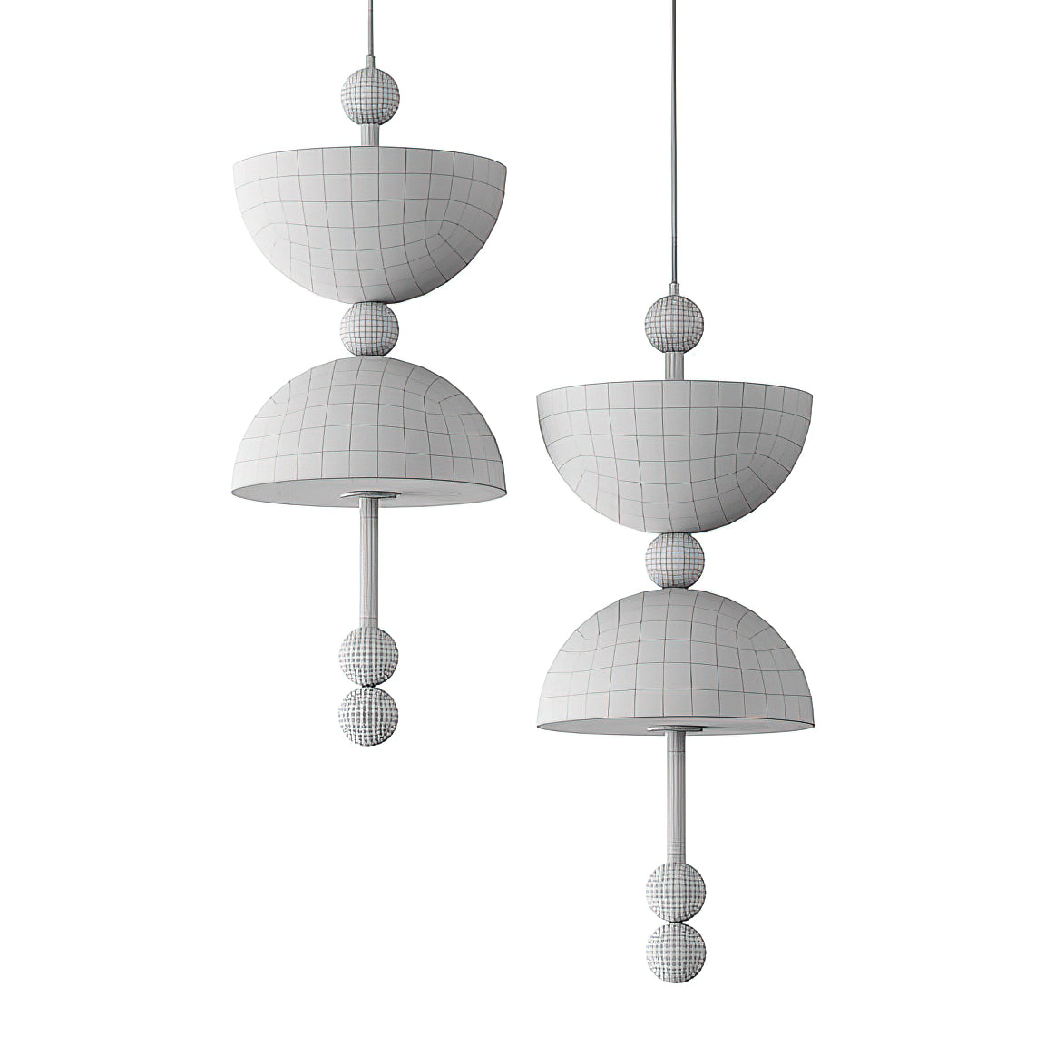 Radilum Lyra Alabaster Pendant Lamp Integrated LED Brass Shade