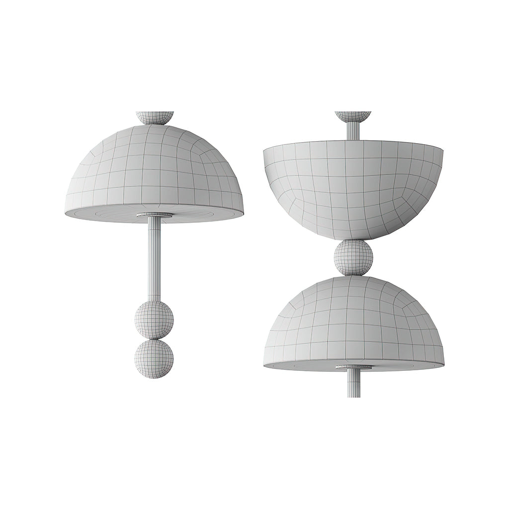Radilum Lyra Alabaster Pendant Lamp Integrated LED Brass Shade
