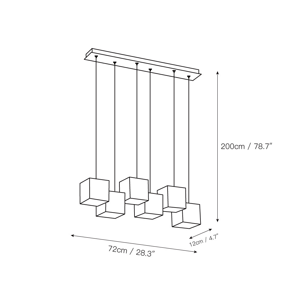 Radilum Box Linear Alabaster Chandelier