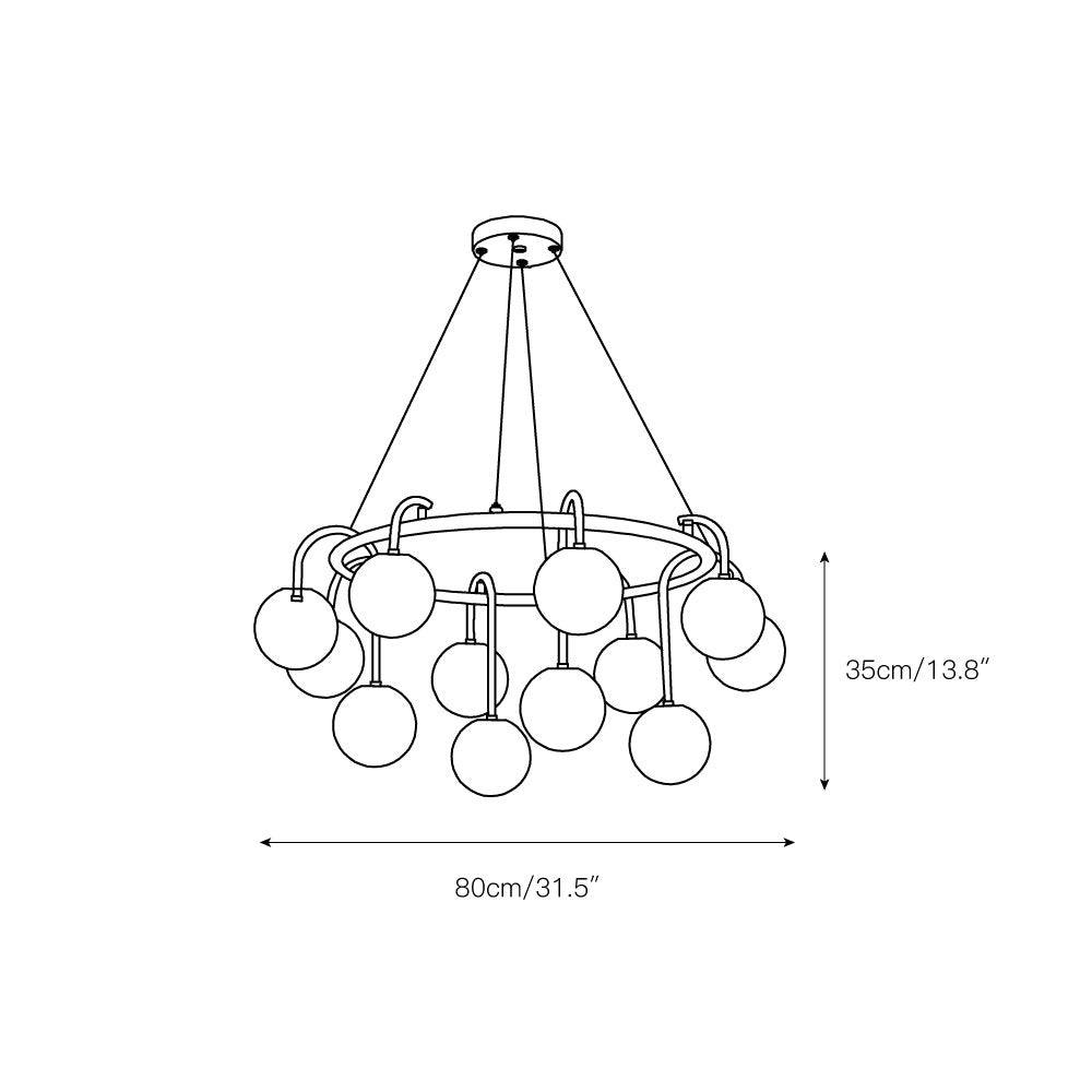 Maytoni Alabaster Chandelier Brass Frame
