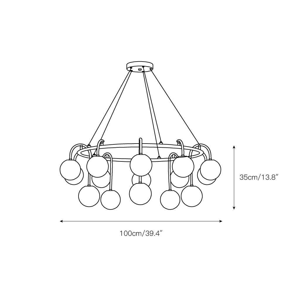 Maytoni Alabaster Chandelier Brass Frame
