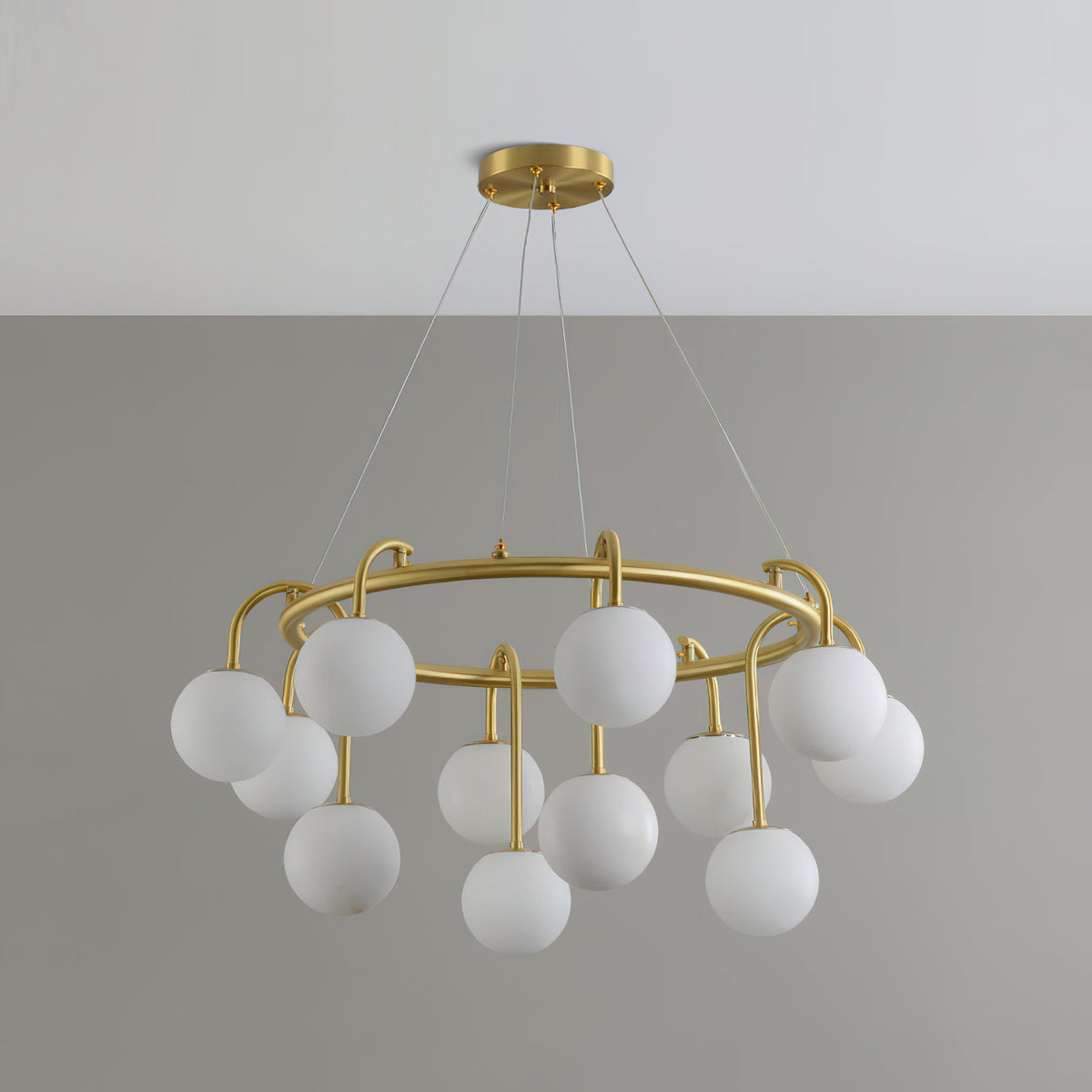 Maytoni Alabaster Chandelier Brass Frame