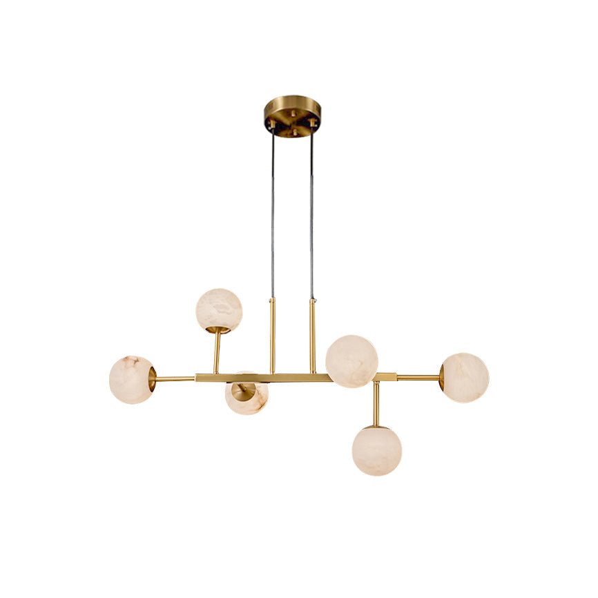 Maytoni Uva Alabaster Chandelier Brass Frame