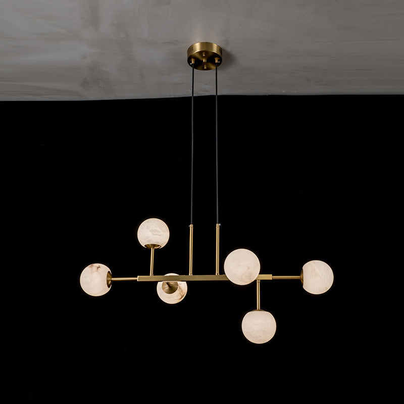 Maytoni Uva Alabaster Chandelier Brass Frame
