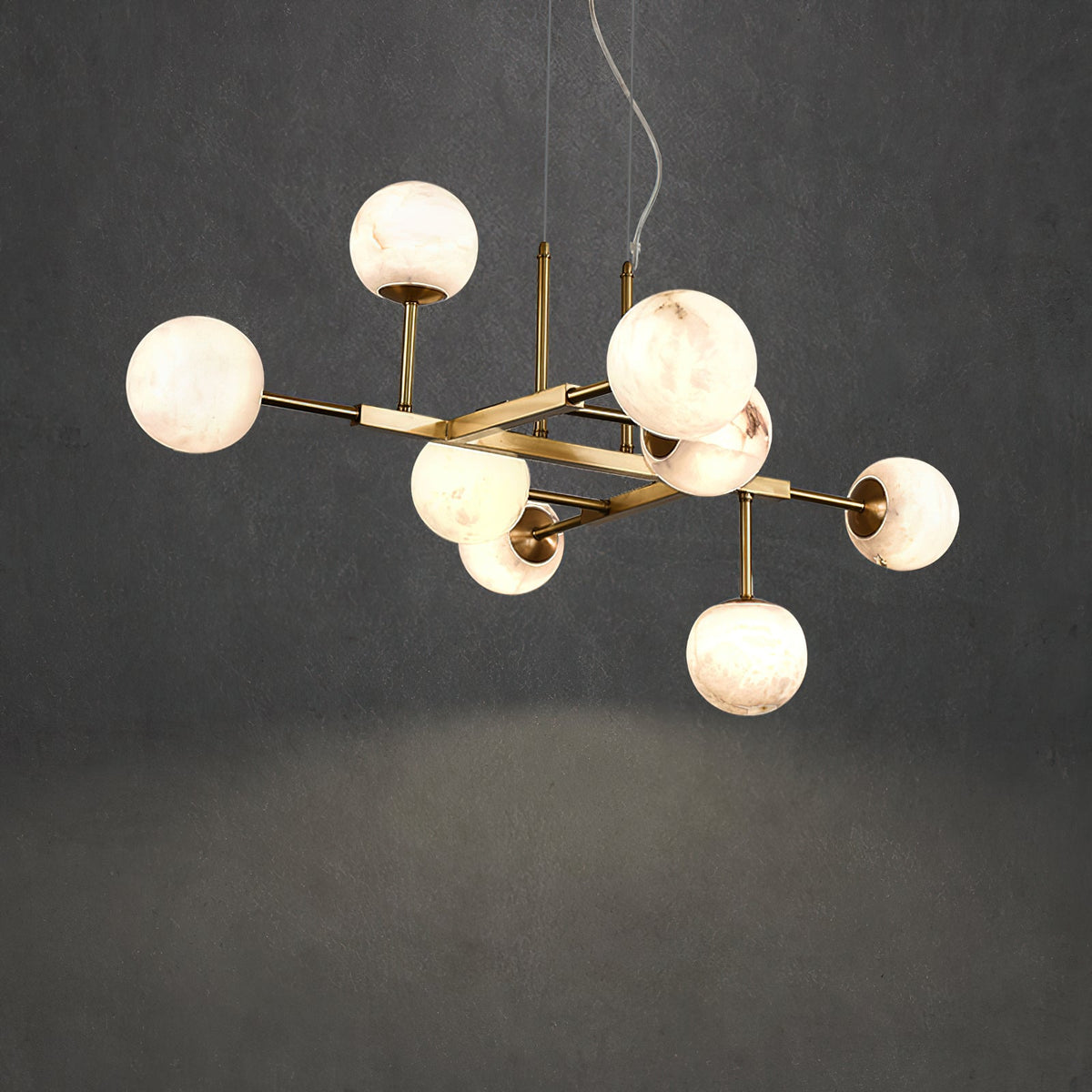 Maytoni Uva Alabaster Chandelier Brass Frame