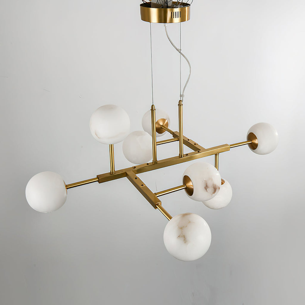 Maytoni Uva Alabaster Chandelier Brass Frame