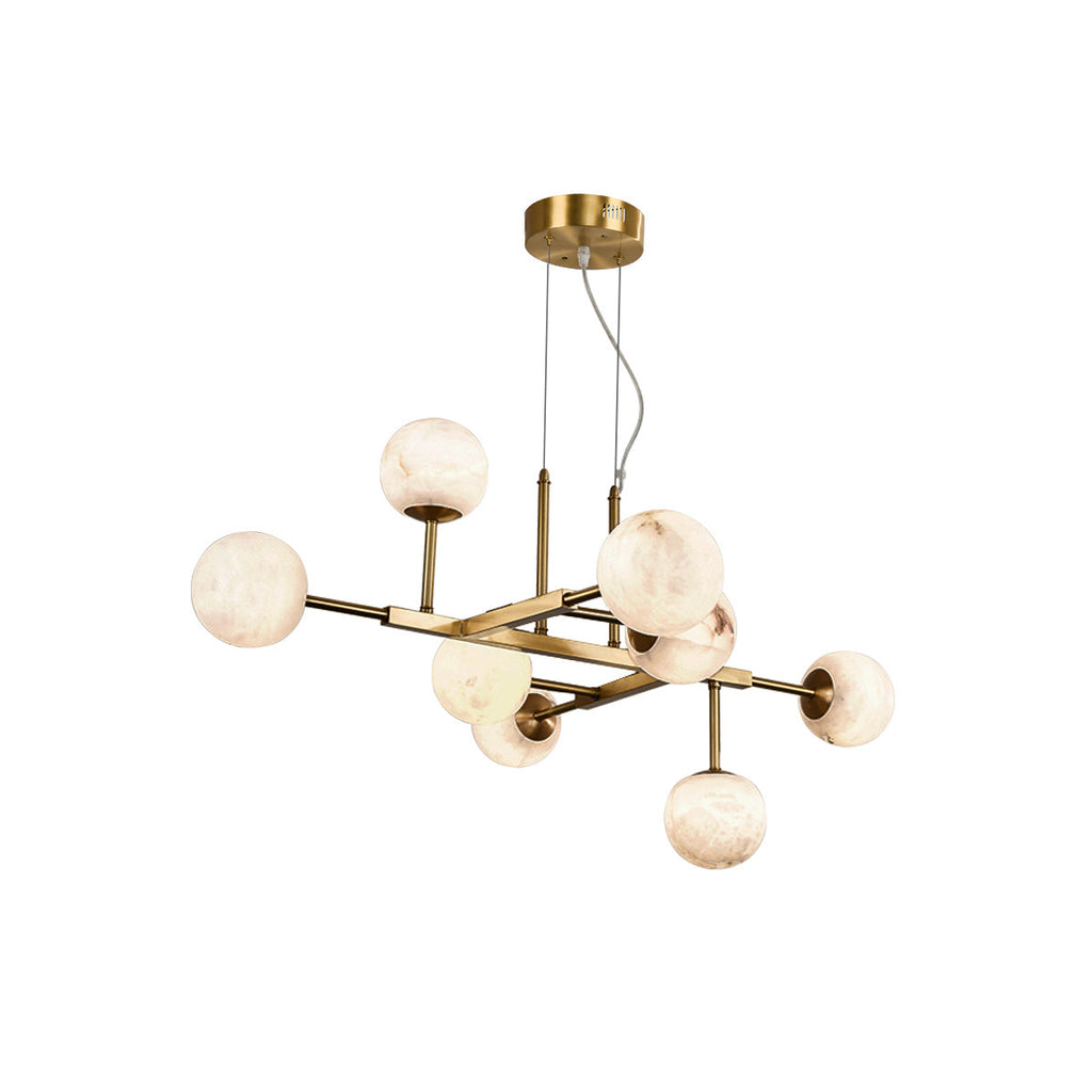 Maytoni Uva Alabaster Chandelier Brass Frame