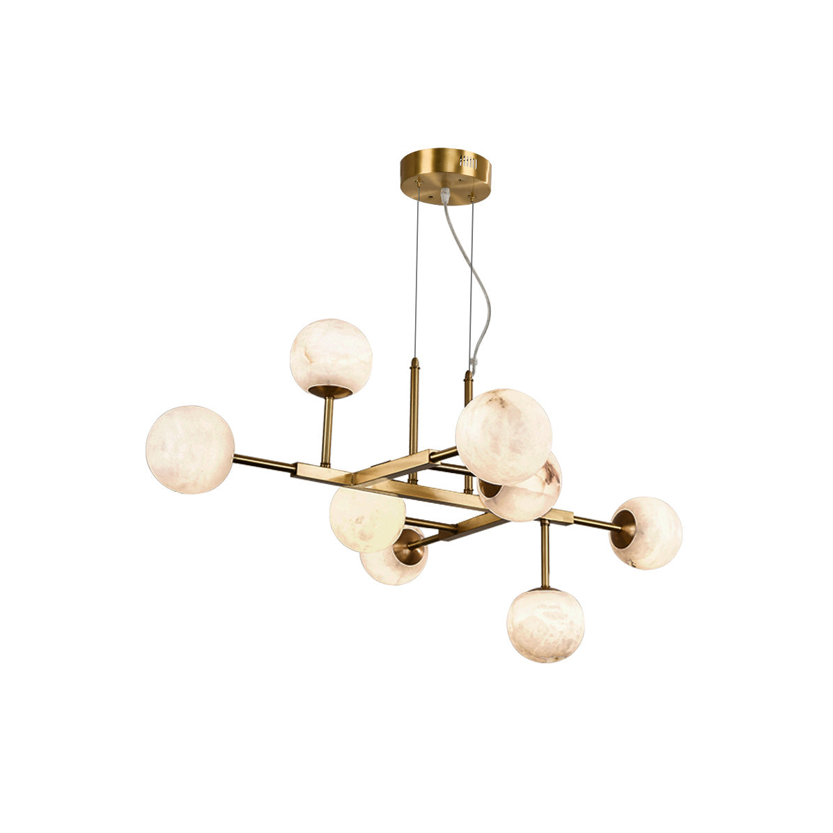 Maytoni Uva Alabaster Chandelier Brass Frame