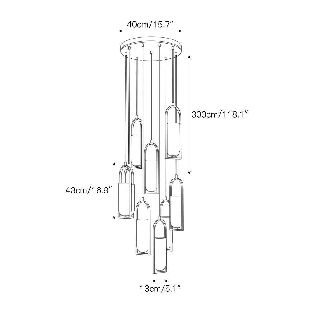 Radilum Melange Alabaster Chandelier