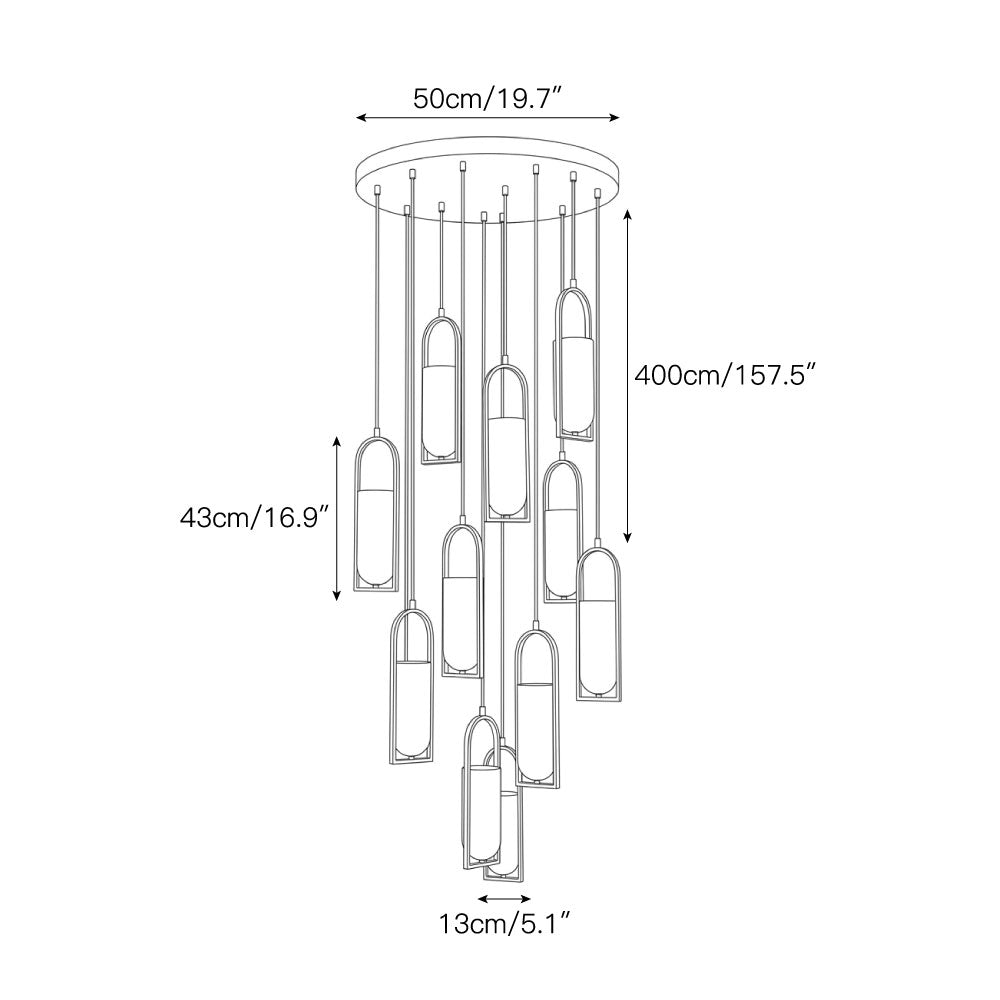 Radilum Melange Alabaster Chandelier