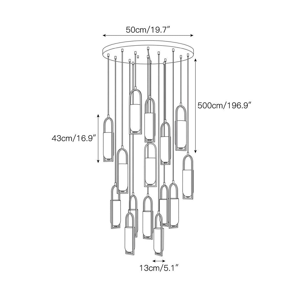 Radilum Melange Alabaster Chandelier