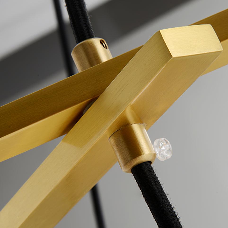Radilum Miira Alabaster Chandelier Brass Frame