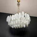 Radilum Poliedri Murano Alabaster Chandelier