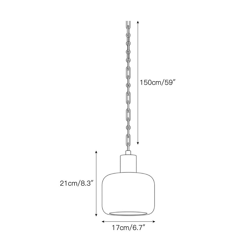 Radilum Column Alabaster Chain Chandelier