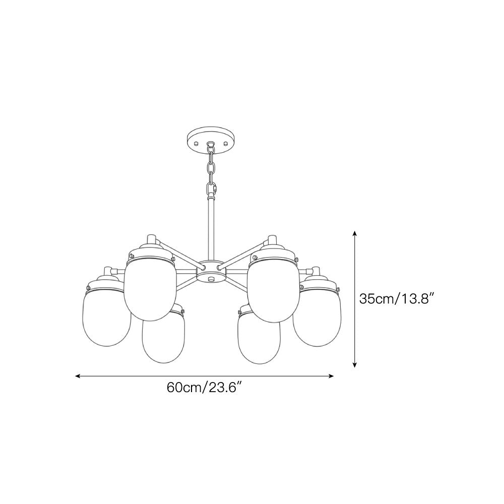 Radilum Nerielle Alabaster Chandelier Brass Frame