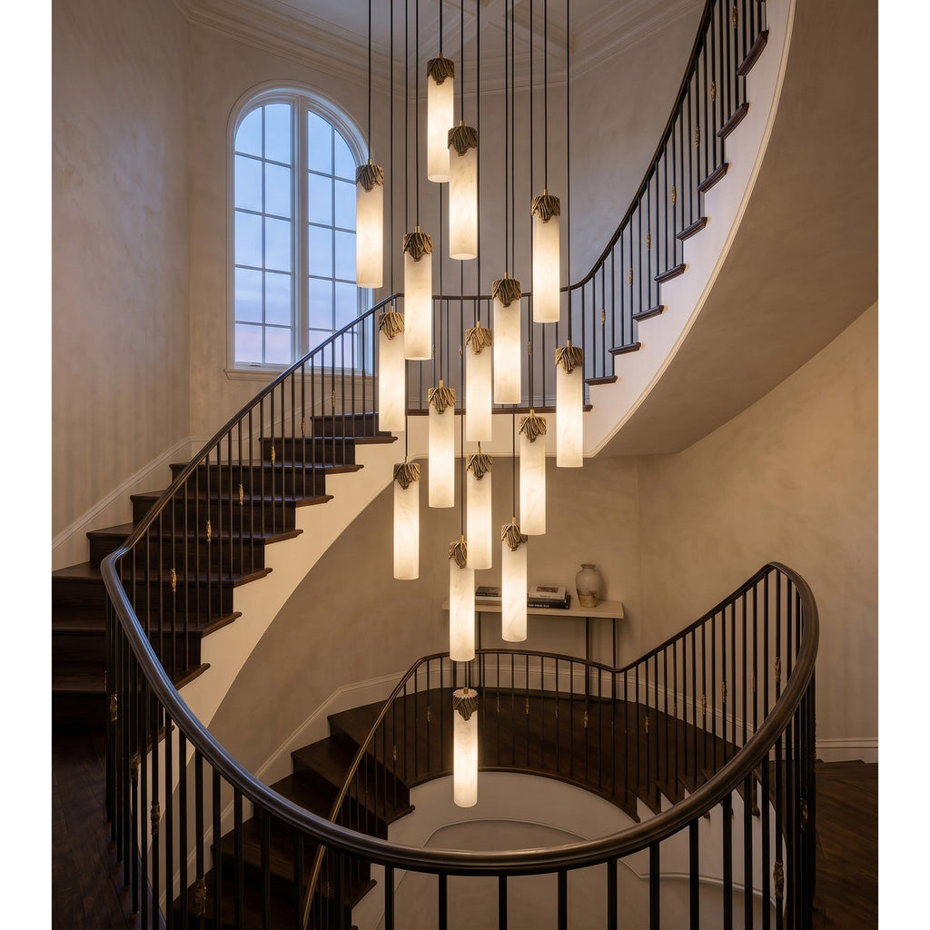 Radilum Dansani Lyra Alabaster Chandelier