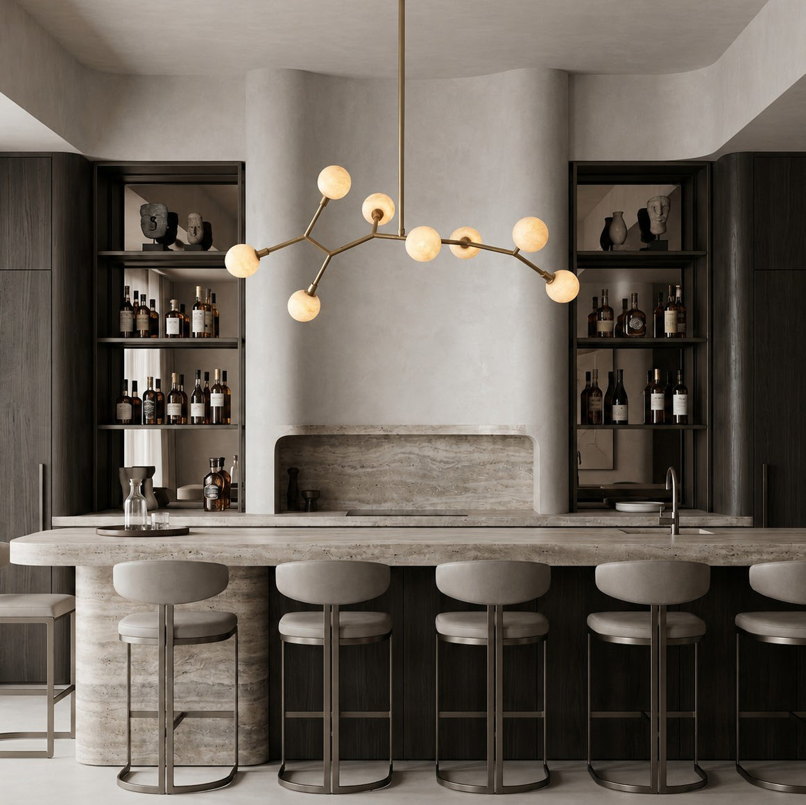Radilum Armature Alabaster Chandelier