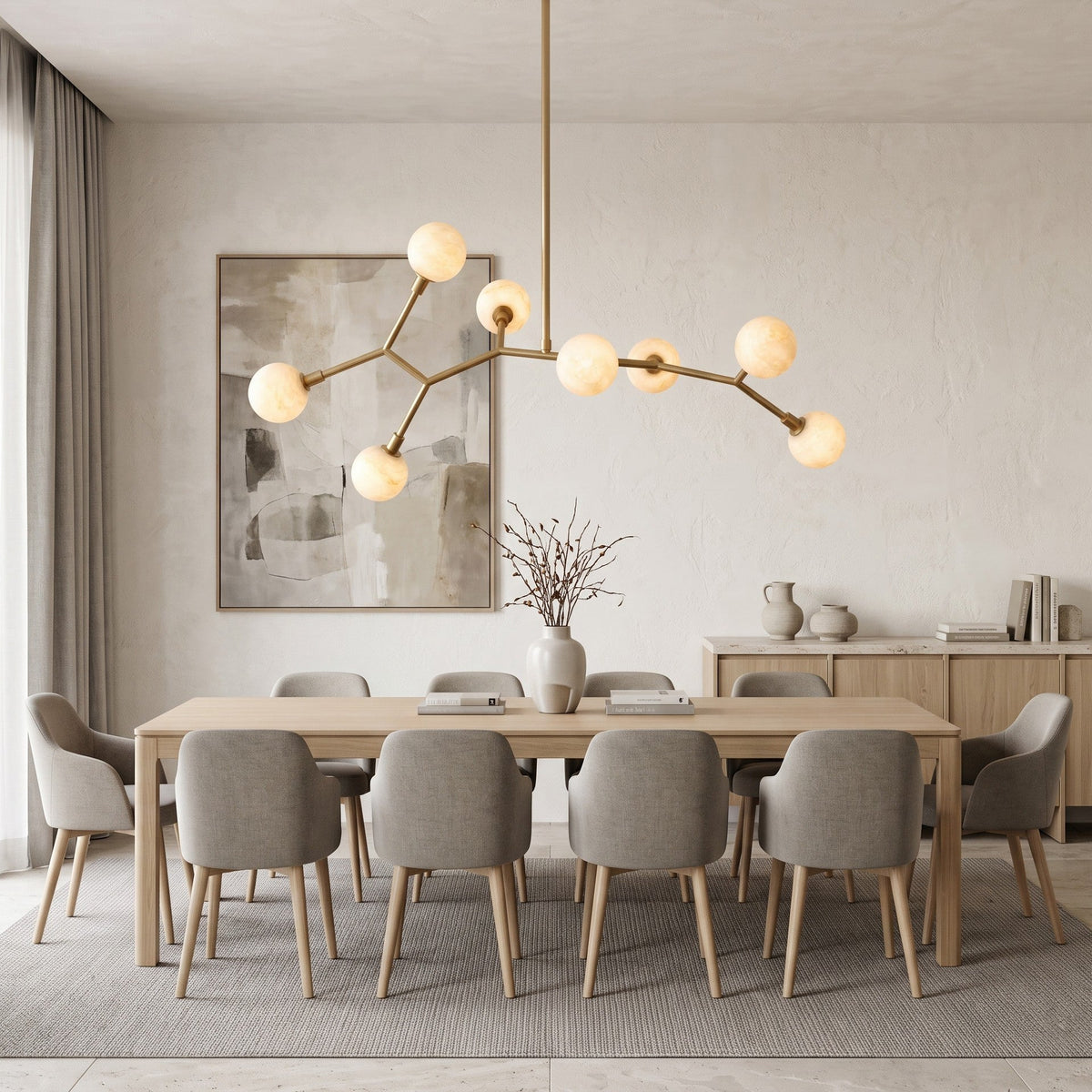Radilum Armature Alabaster Chandelier