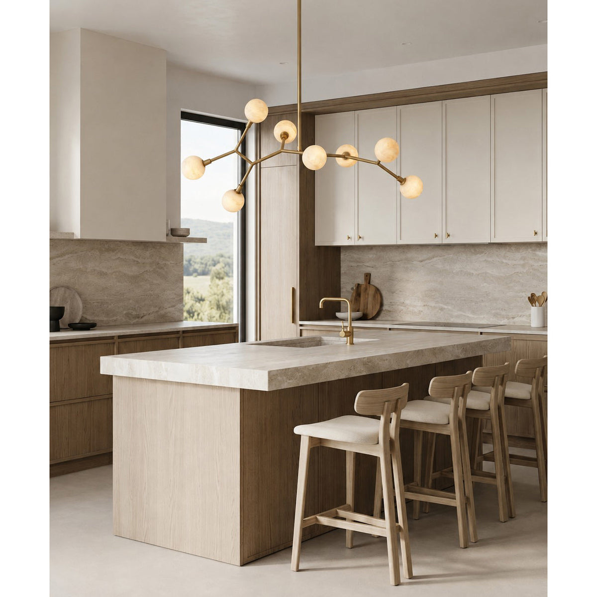 Radilum Armature Alabaster Chandelier