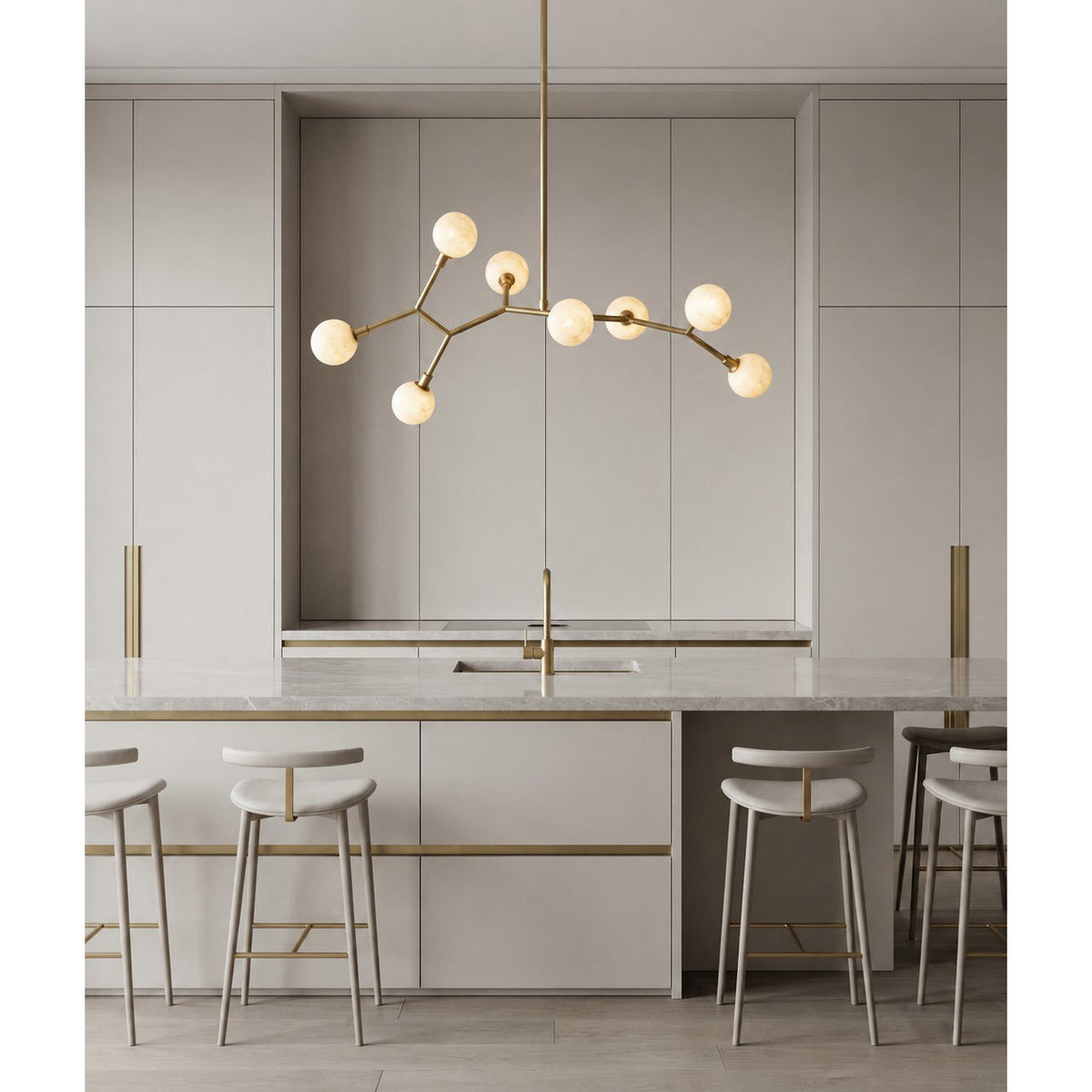 Radilum Armature Alabaster Chandelier