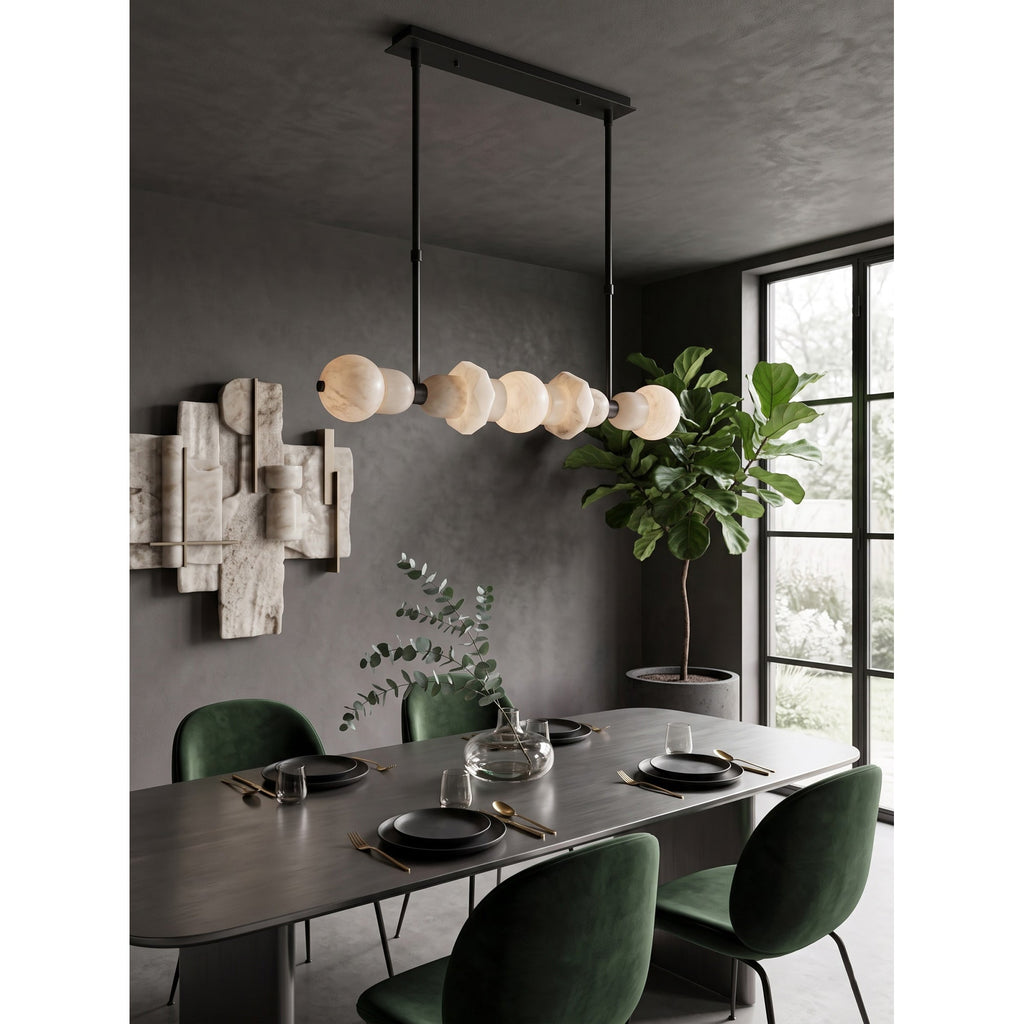 Radilum Belmont Alabaster Linear Chandelier