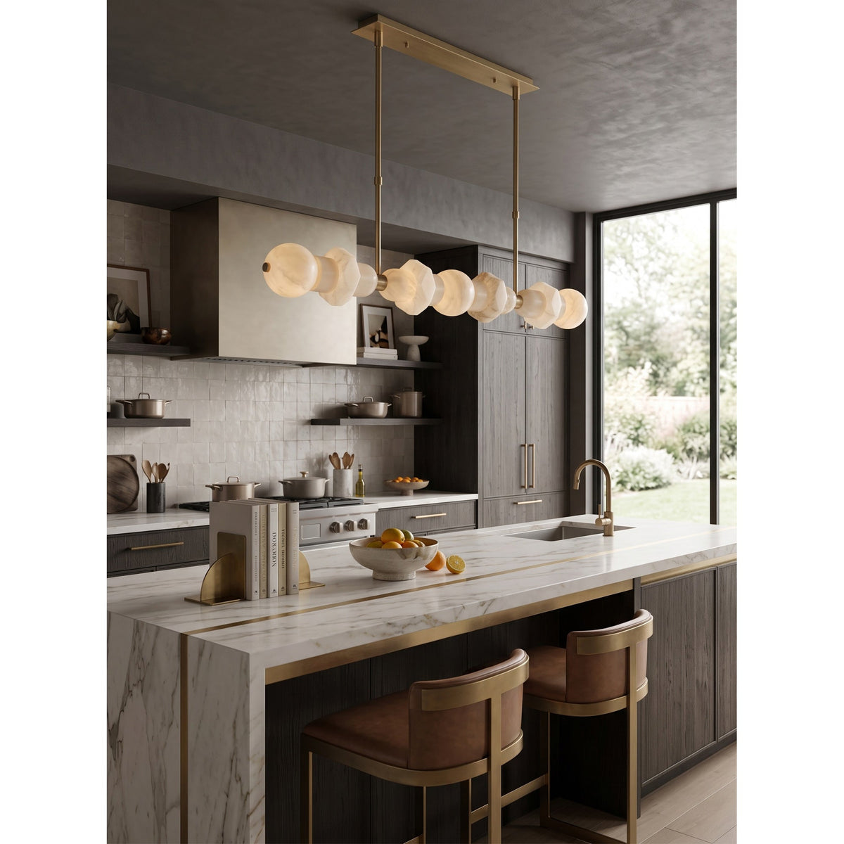 Radilum Belmont Alabaster Linear Chandelier