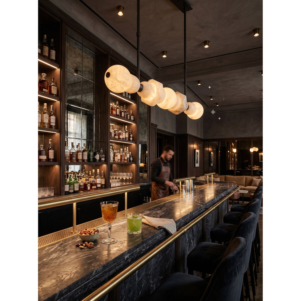 Radilum Belmont Alabaster Linear Chandelier
