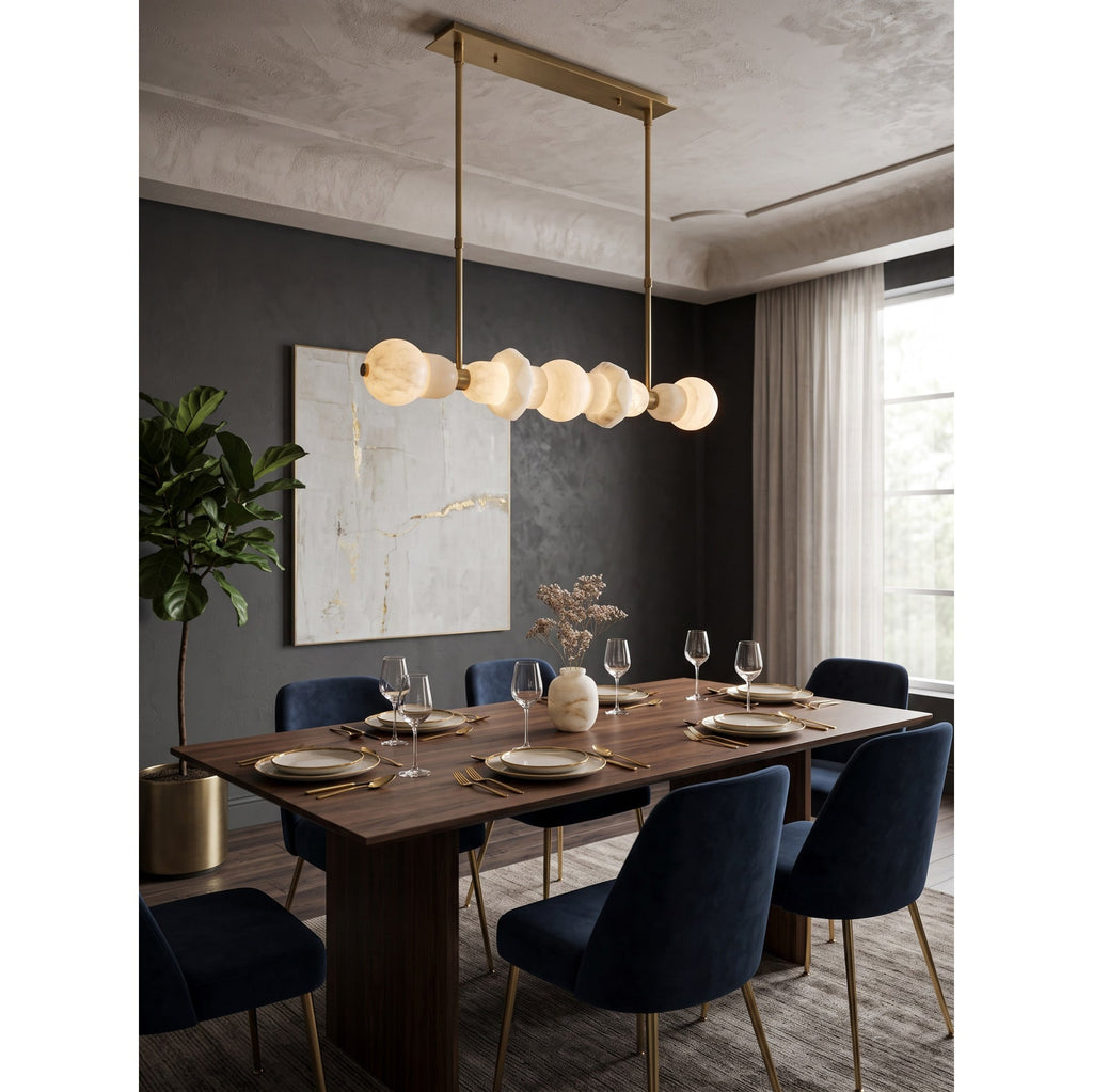 Radilum Belmont Alabaster Linear Chandelier
