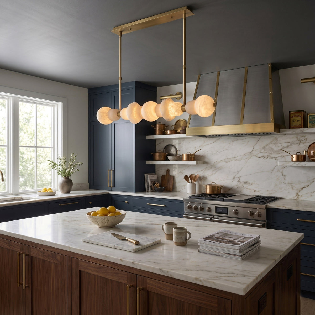 Radilum Belmont Alabaster Linear Chandelier