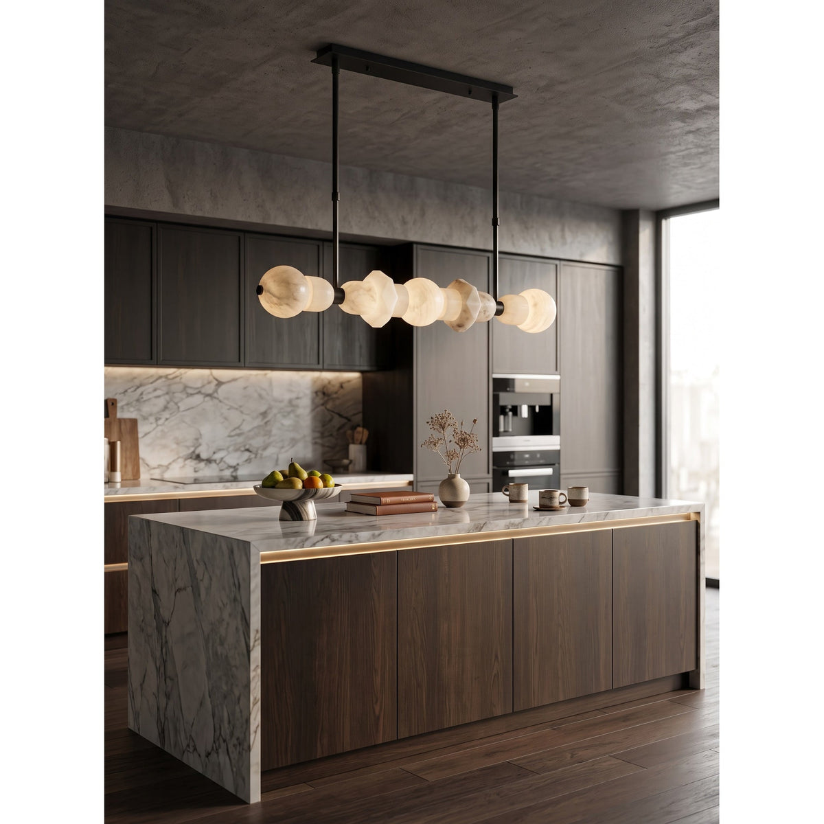 Radilum Belmont Alabaster Linear Chandelier