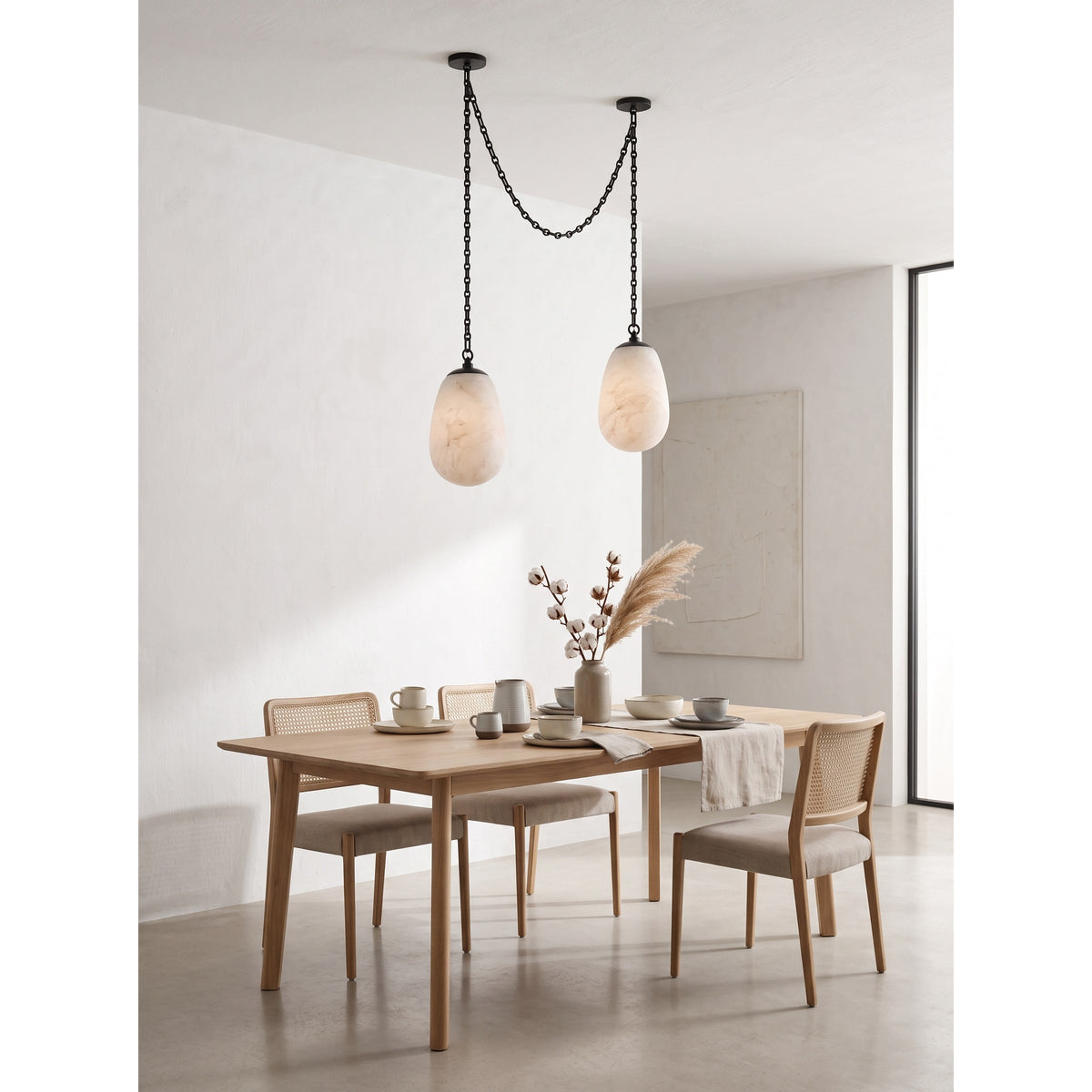 Radilum Bruckner Chain Alabaster Chandelier