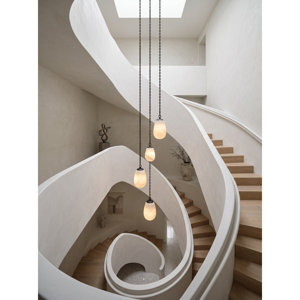 Radilum Bruckner Chain Alabaster Chandelier