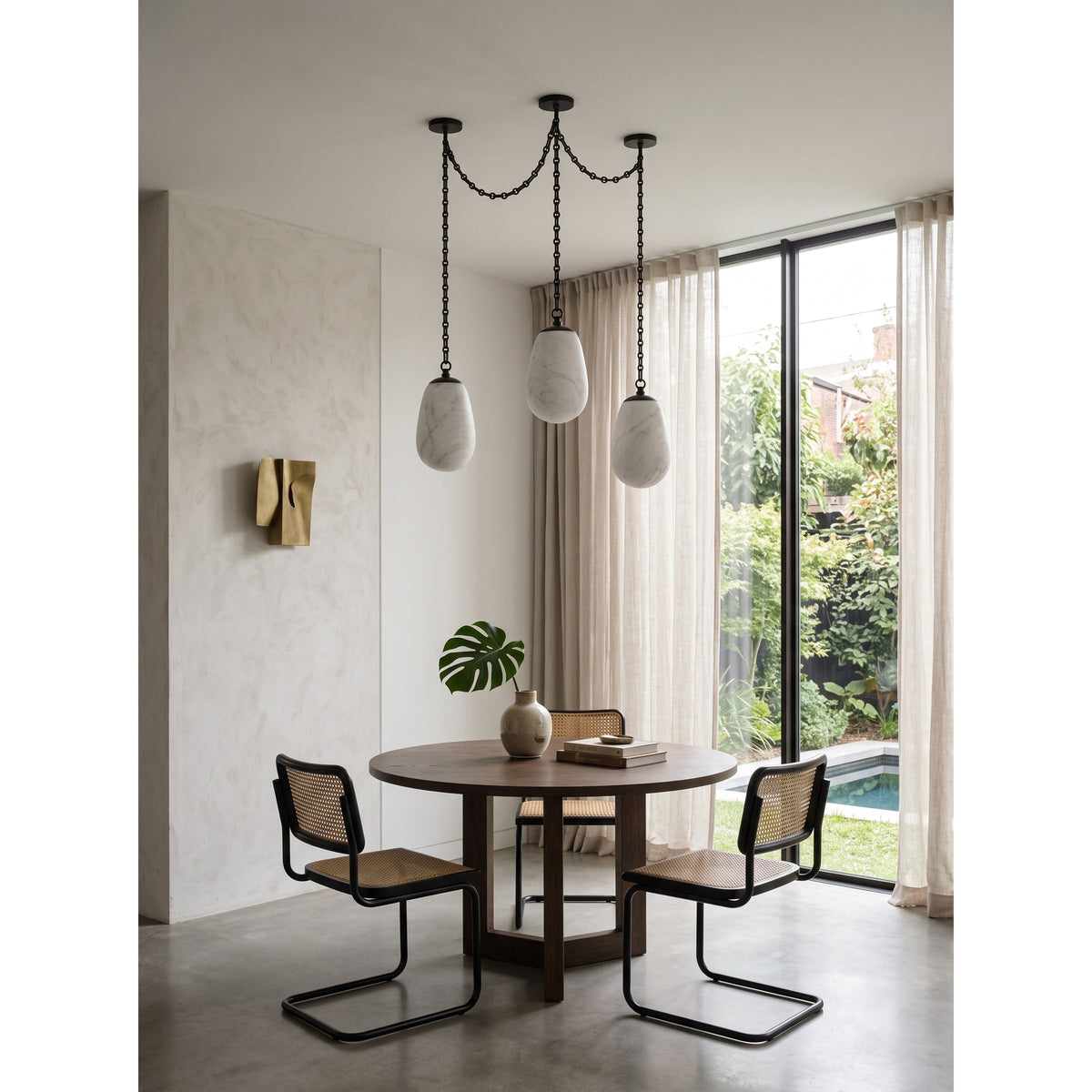 Radilum Bruckner Chain Alabaster Chandelier