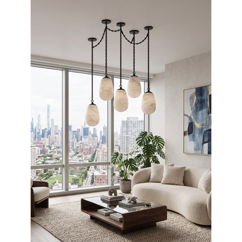 Radilum Bruckner Chain Alabaster Chandelier