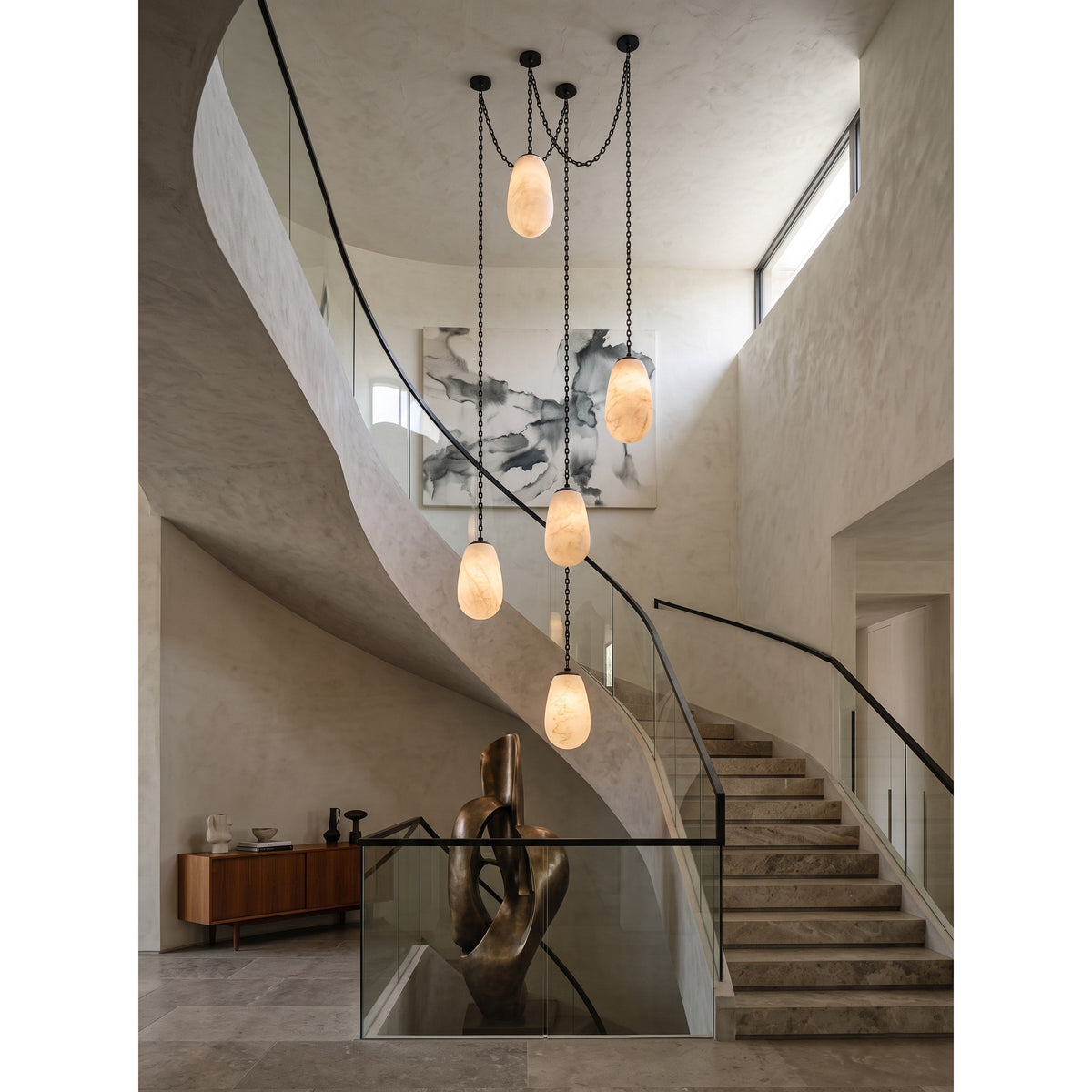 Radilum Bruckner Chain Alabaster Chandelier
