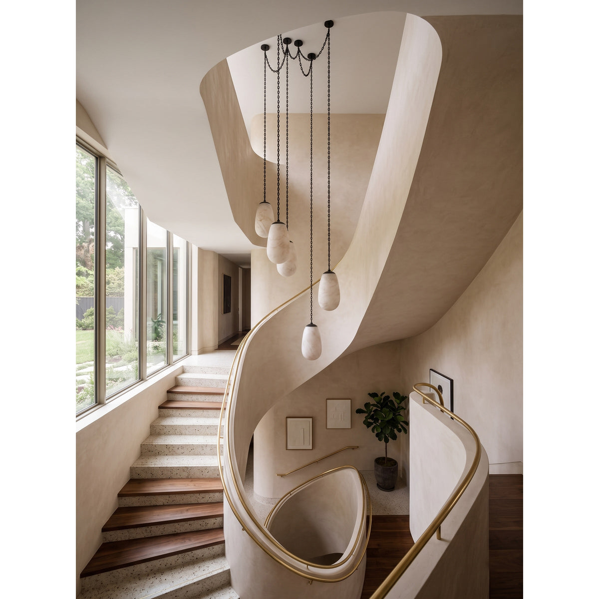 Radilum Bruckner Chain Alabaster Chandelier