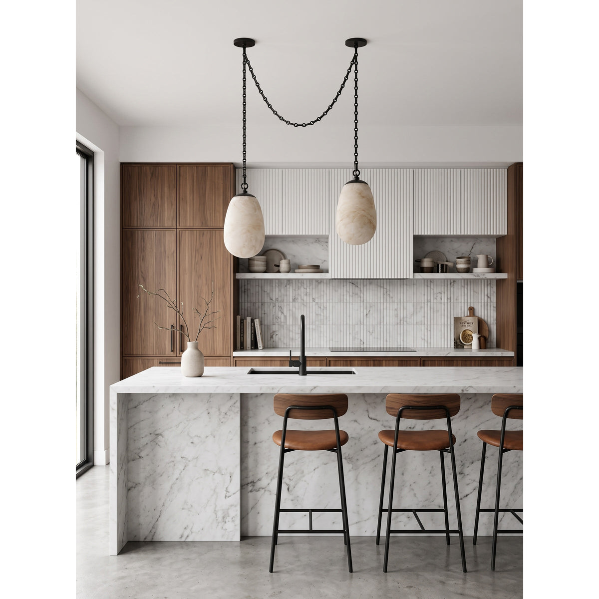 Radilum Bruckner Chain Alabaster Chandelier