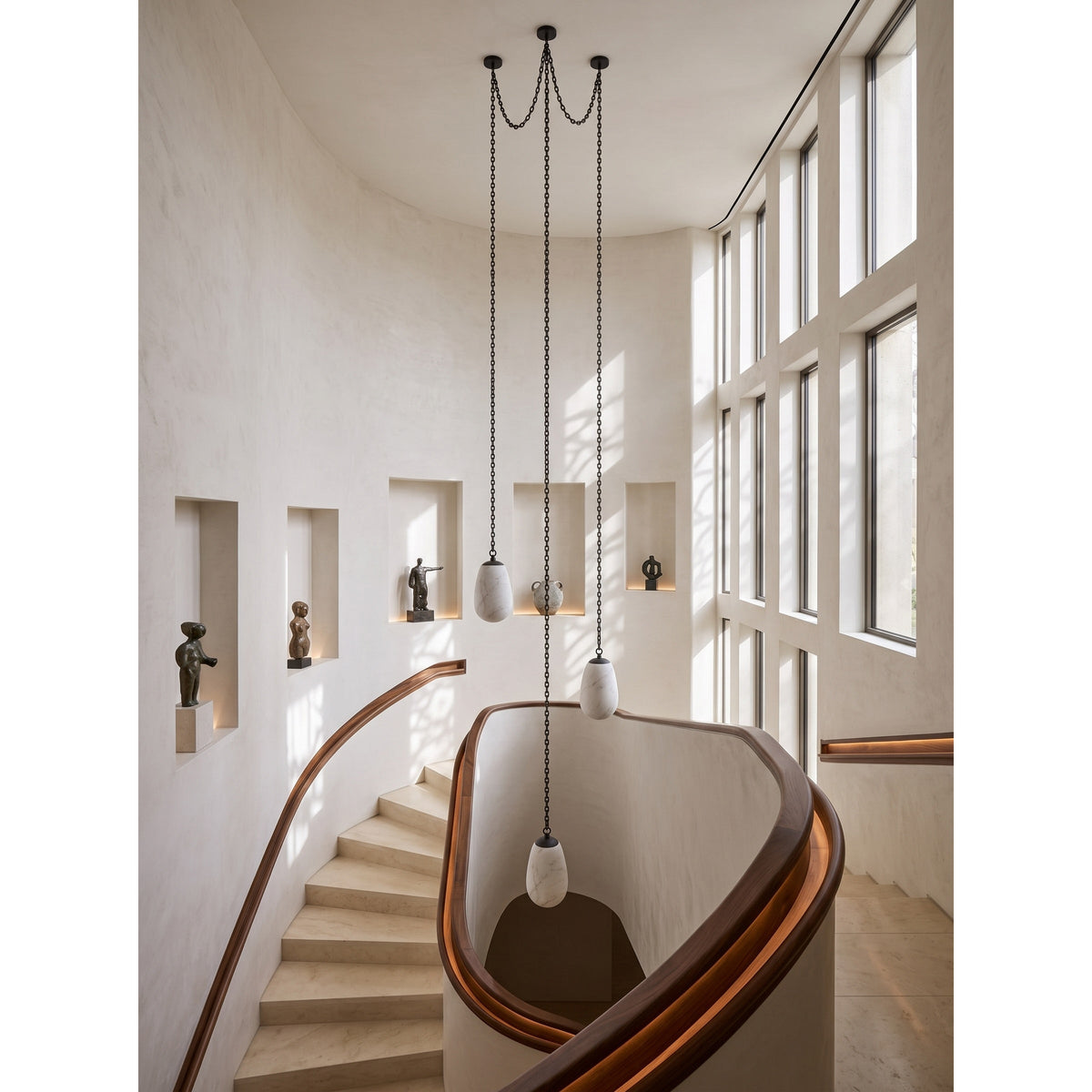 Radilum Bruckner Chain Alabaster Chandelier