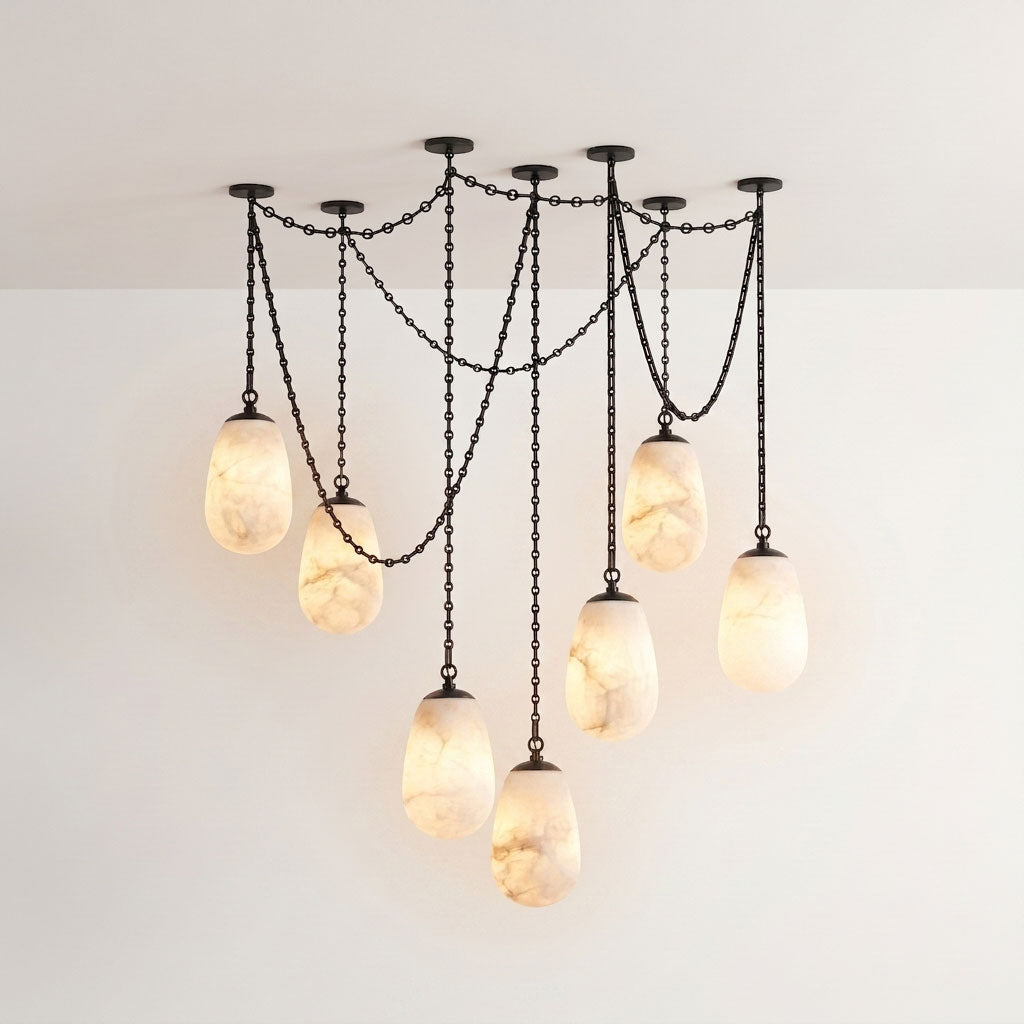 Radilum Bruckner Chain Alabaster Chandelier