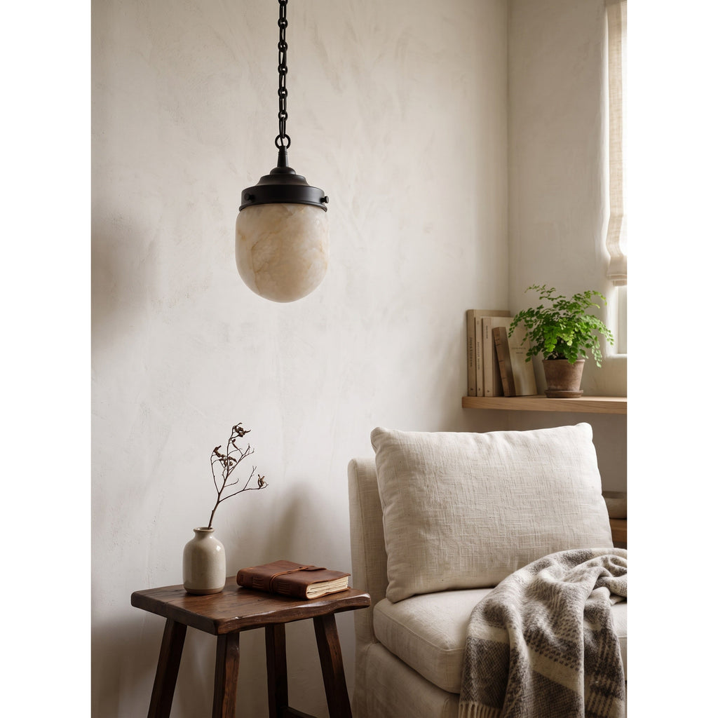 Radilum Bullet Chain Alabaster Chandelier