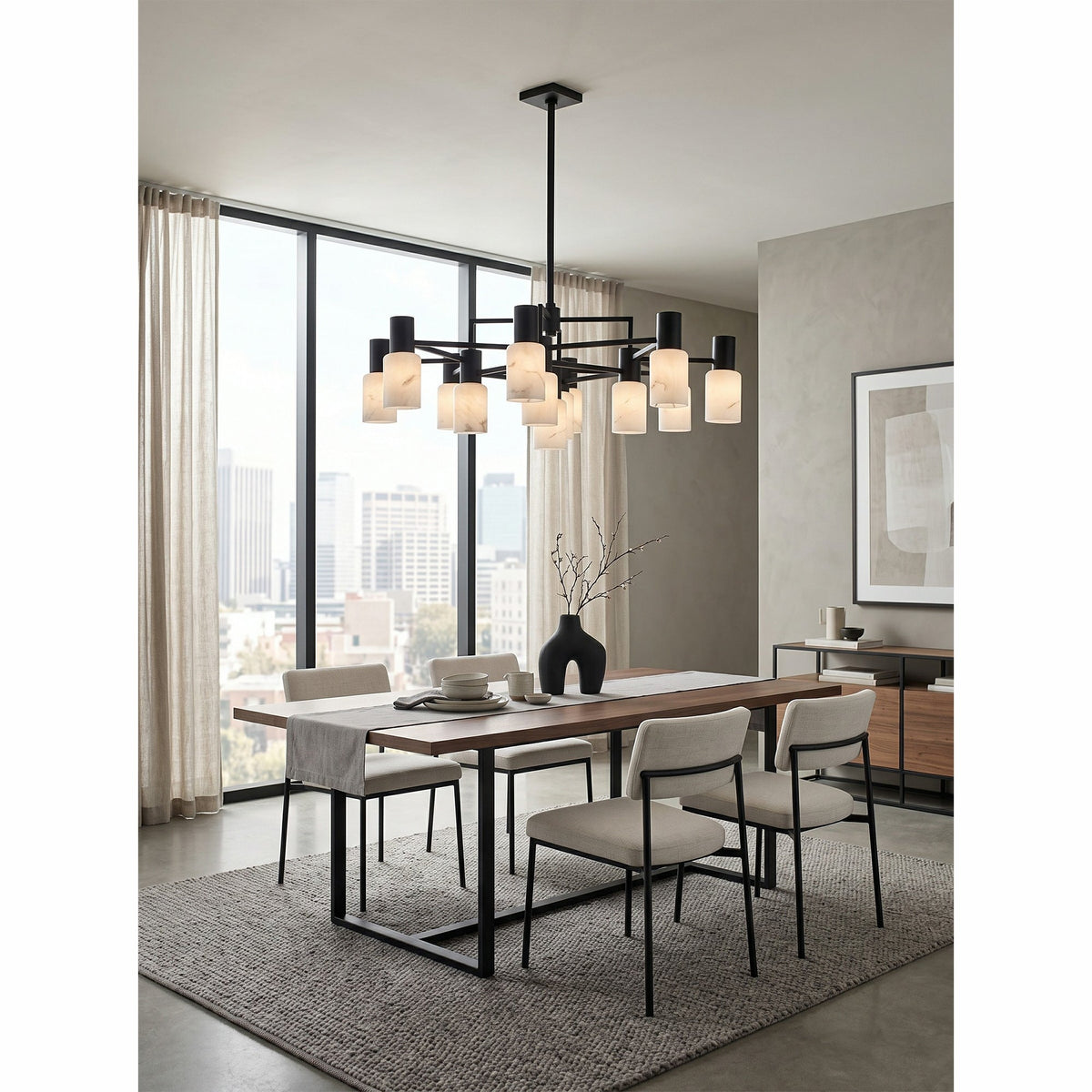Radilum Centerport Alabaster Chandelier