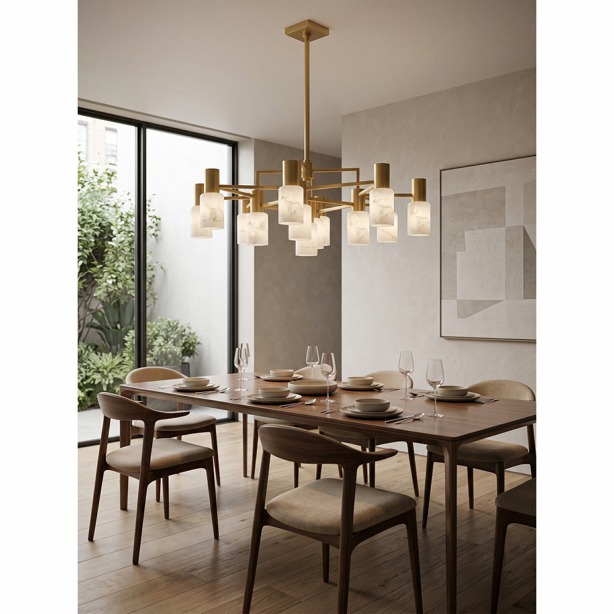 Radilum Centerport Alabaster Chandelier