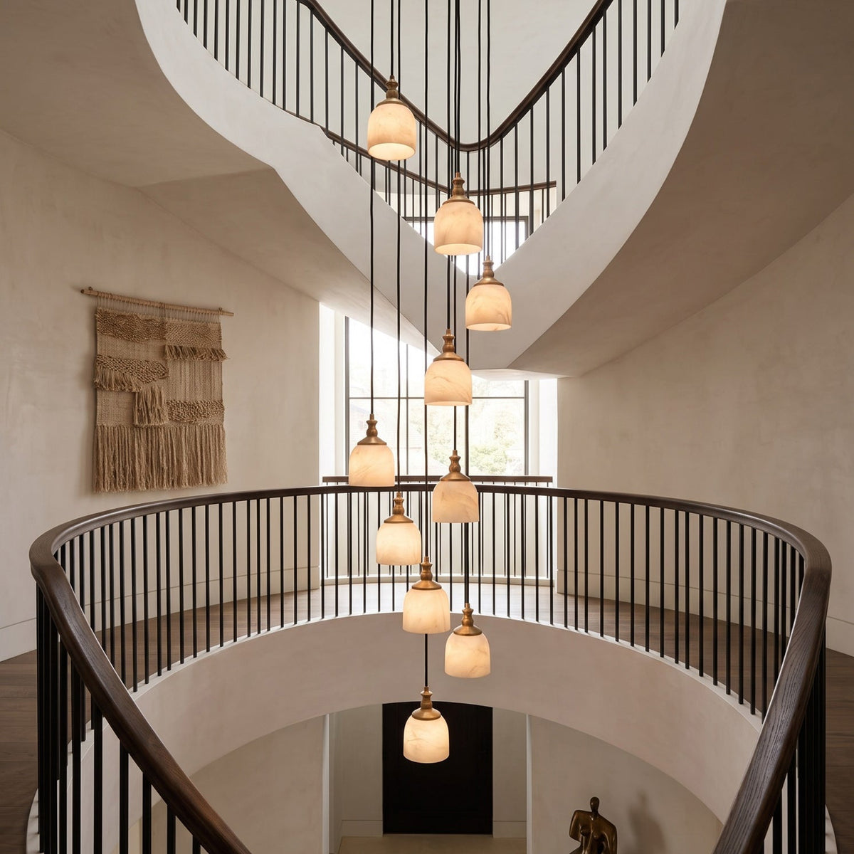 Radilum Chart Alabaster Cluster Chandelier