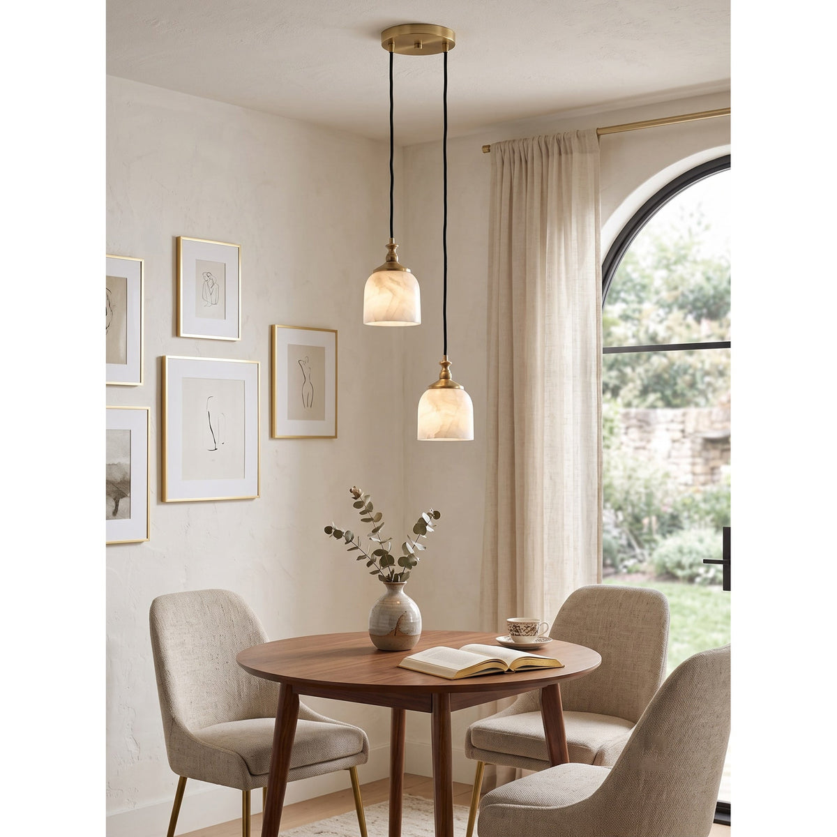 Radilum Chart Alabaster Cluster Chandelier