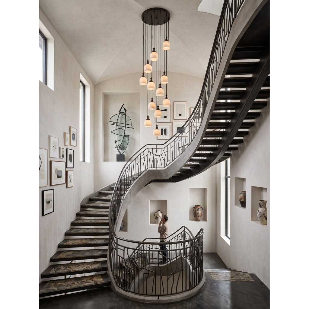 Radilum Chart Alabaster Cluster Chandelier